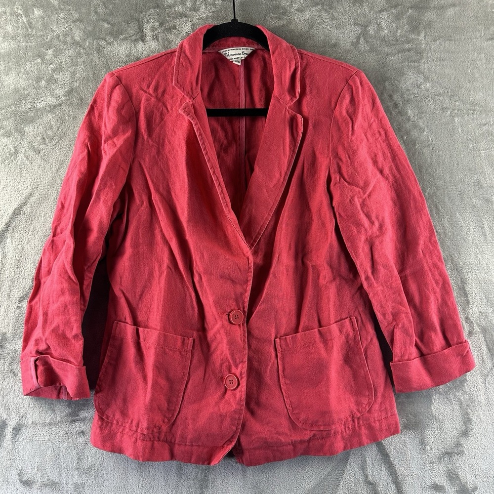 I Love H. Nineteen Eighty One Blazer Women's M Pink Linen